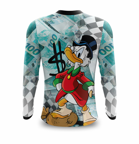 Camisa Tio Patinhas Nota De 100 Manga Longa