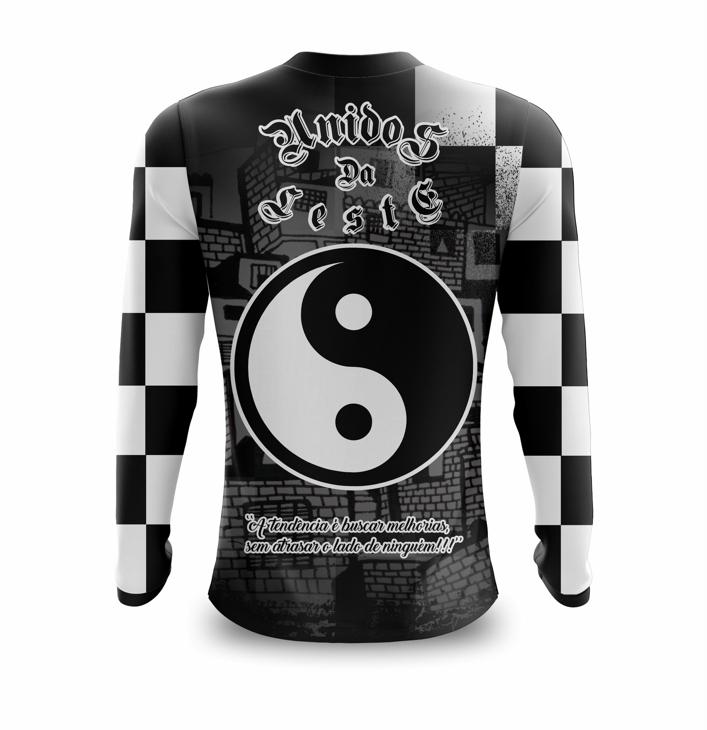 Camisa Yin Yang Unidos Da Leste Manga Longa