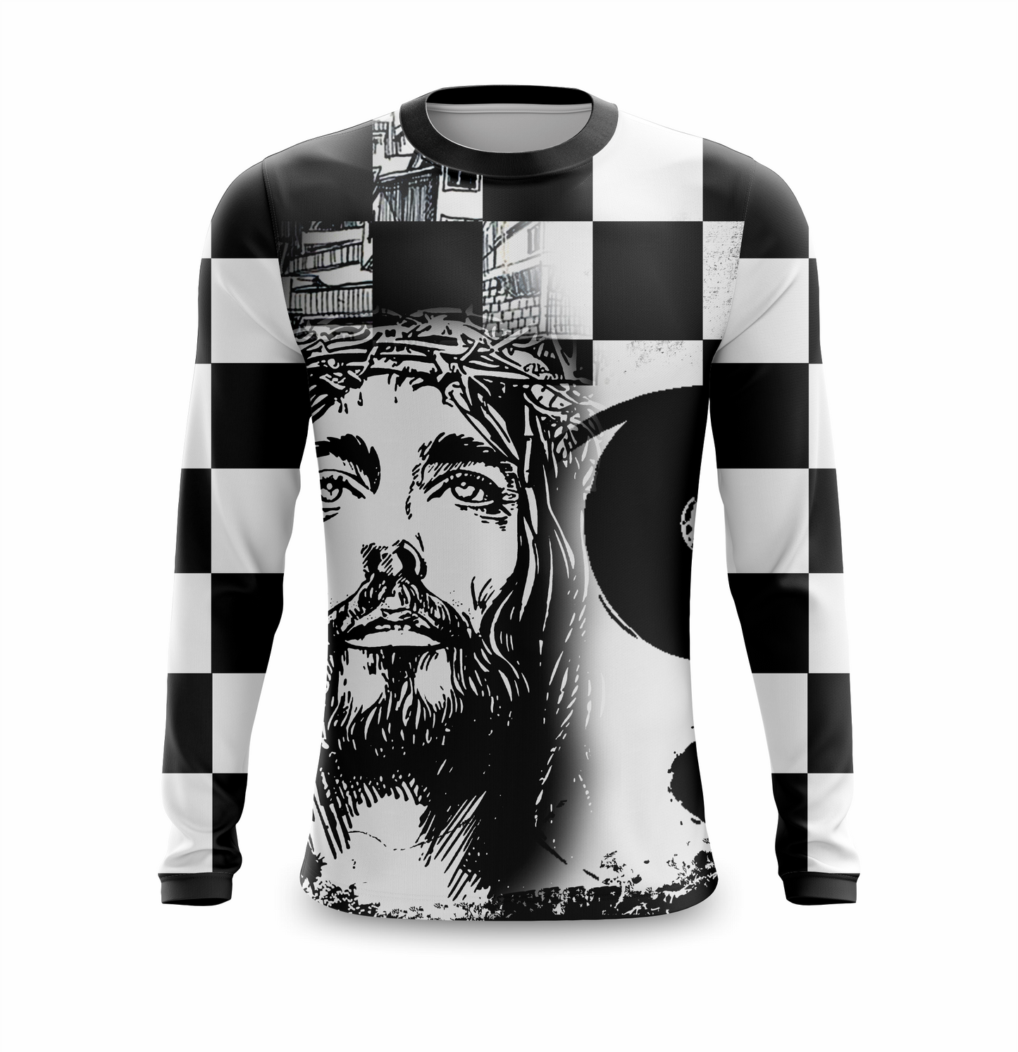 Camisa Yin Yang Unidos Da Leste Manga Longa